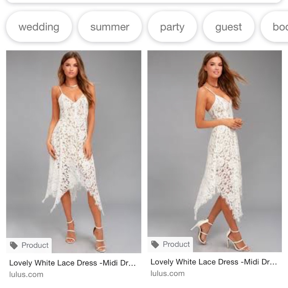 Lulu’s One Wish Lace Midi Dress